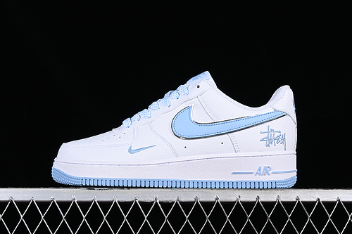 【300】[CW2288-111]-[AIR FORCE 1 07 LOW WHITE/BLUE/SILVER]-[WOMAN:36-39]-[MAN:40-45]