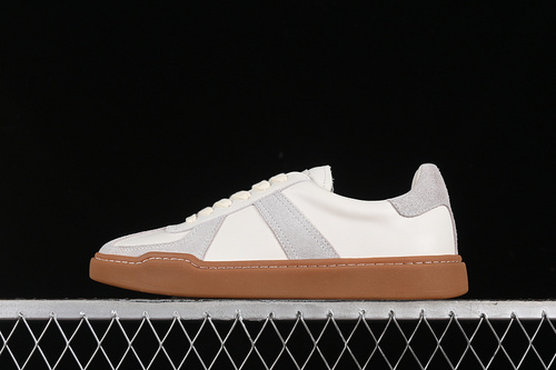 【360】[AUA301-001]-[FOOT INDUSTRY URBAN GERMAN TRAINER SNEAKER WHITE/GREY/BROWN]-[UNISEX:36-45]