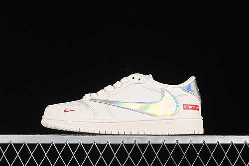 【360】[CF3688-015]-[TRAVIS SCOTT X FRAGMENT DESIGN X AIR JORDAN 1 LOW OG SP OFF WHITE/SILVER]-[36-45]