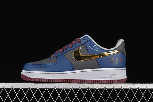 【320】[CW2288-111]-[AIR FORCE 1 07 LOW SUN BLUE/GREY/RED/BLACK/GOLD]-[WOMAN:36-39]-[MAN:40-45]