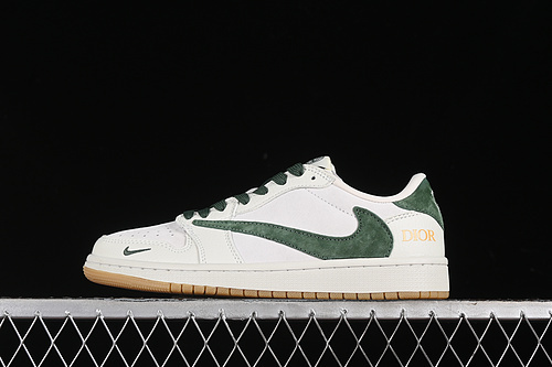 【360】[JH6088-703]-[TRAVIS SCOTT X FRAGMENT DESIGN X AIR JORDAN 1 LOW OG SP WHITE/GREEN]-[36-45]