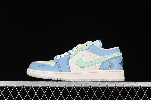 【360】[JJ8688-006]-[AIR JORDAN 1 LOW BAPE WHITE/BLUE]-[WOMAN:36-39]-[MAN:40-45]