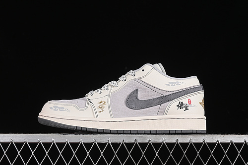 【360】[SJ9950-041]-[AIR JORDAN 1 LOW WHITE/GREY/GOLD]-[WOMAN:36-39]-[MAN:40-45]
