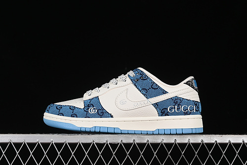【360】[CF3688-002]-[SB DUNK LOW GU*CCI WHITE/BLUE/GREY]-[WOMAN:36-39]-[MAN:40-45]