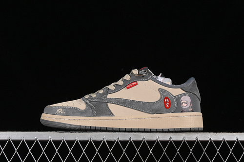 【360】[CH6336-013]-[TRAVIS SCOTT X FRAGMENT DESIGN X AIR JORDAN 1 LOW OG SP GREY/YELLOW/BLACK][36-45]
