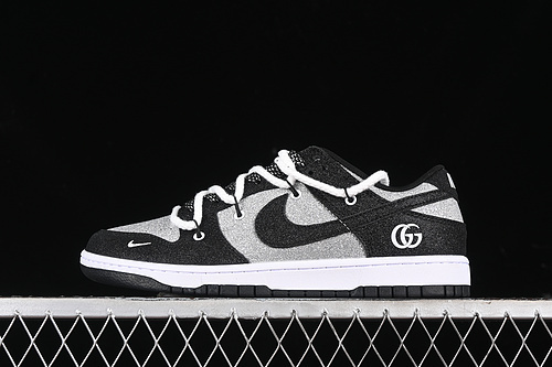 【380】[SJ2068-268]-[SB DUNK LOW GU*CCI WHITE/GREY/BLACK]-[WOMAN:36-39]-[MAN:40-45]