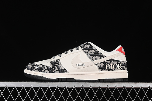【360】[XY1688-010]-[SB DUNK LOW DI*OR GREY/BLACK/RED]-[WOMAN:36-39]-[MAN:40-45]