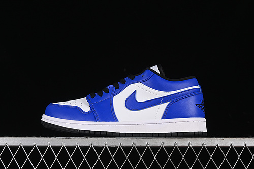 【260】[553558-124]-[AIR JORDAN 1 LOW WHITE/GAME ROYAL/BLACK]-[WOMAN:36-39]-[MAN:40-46]