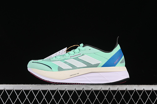 【230】[CV9064]-[ADIZERO BOSTON 11 M WHITE/GREEN/BLUE]-[WOMAN:36-39]-[MAN:40-45]
