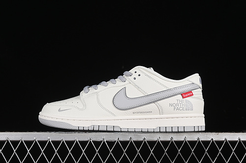 【360】[BM0234-502]-[SB DUNK LOW SUPREME X THE NORTH FACE WHITE/GREY]-[WOMAN:36-39]-[MAN:40-45]