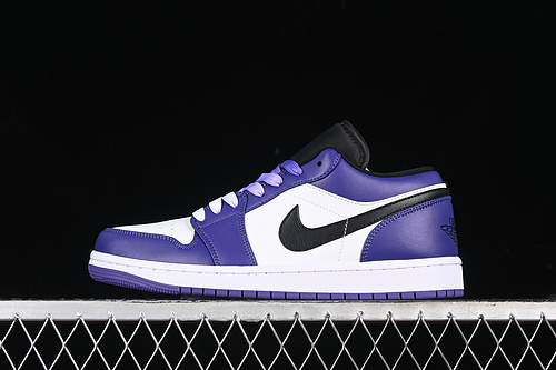 【280】[553558-500]-[AIR JORDAN 1 LOW WHITE/COURT PURPLE/BLACK]-[WOMAN:36-39]-[MAN:40-46]