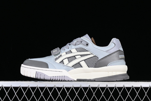 【230】[1203A258-021]-[GEL SPOTLYTE LOW V2 GRAY WHITE BLUE]-[WOMAN:36-39]-[MAN:40-45]