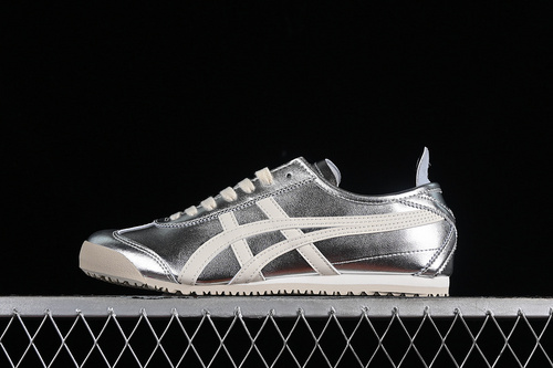 【200】[THL7C2-9399]-[ONITSUKA TIGER MEXICO 66 SILVER WHITE] -[WOMAN:36-39]-[MAN:40-45]