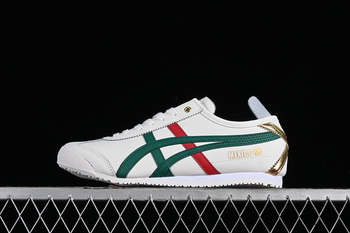 【200】[1183B511-200]-[ONITSUKA TIGER MEXICO 66 WHITE GREEN RED] -[WOMAN:36-39]-[MAN:40-45]