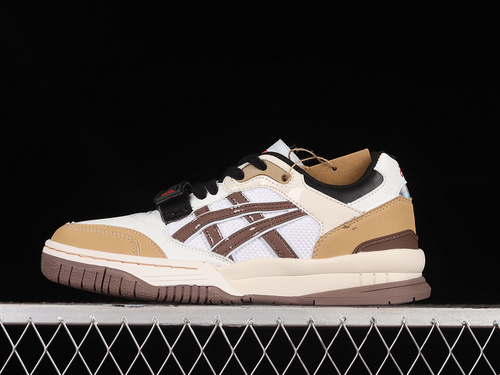 【230】[1203A258-104]-[GEL SPOTLYTE LOW V2 WHITE BROWN]-[WOMAN:36-39]-[MAN:40-45]