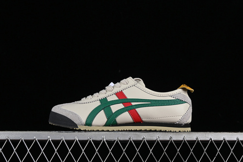 【270】[1183C102-201]-[ONITSUKA TIGER MEXICO 66 BEIGE RED GREEN]-[WOMAN:36-39]-[MAN:40-44.5]