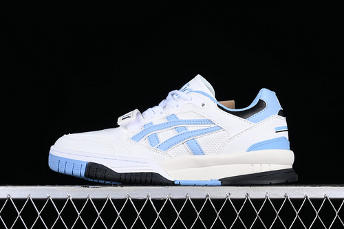 【230】[1203A258-103]-[GEL SPOTLYTE LOW V2 WHITE BLUE]-[WOMAN:36-39]-[MAN:40-45]