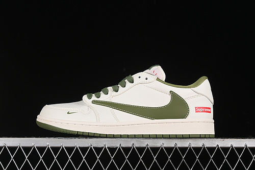 【360】[XZ1168-002]-[TRAVIS SCOTT X FRAGMENT DESIGN X AIR JORDAN 1 LOW OG SP OFF WHITE/GREEN]-[36-45]