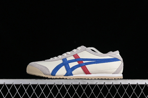 【270】[1183B391-100]-[ONITSUKA TIGER MEXICO 66 WHITE BLUE RED] -[WOMAN:36-39]-[MAN:40-44.5]