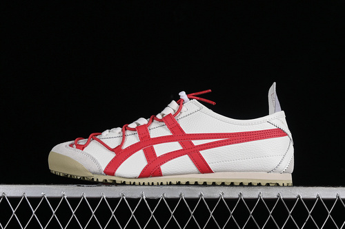 【200】[1183C216-100]-[ONITSUKA TIGER MEXICO 66 BEIGE RED] -[WOMAN:36-39]-[MAN:40-45]