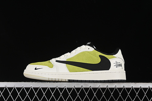 【380】[JH6089-002]-[TRAVIS SCOTT X FRAGMENT DESIGN X AIR JORDAN 1 LOW OG SP WHITE/GREEN/BLACK][36-45]