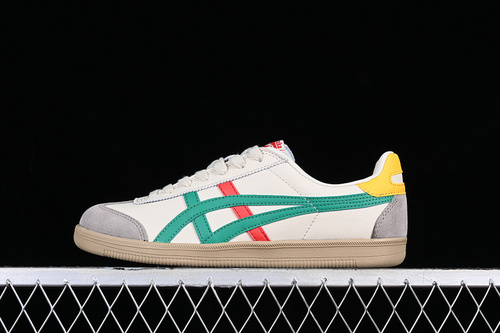 【200】[1183C095-200]-[ONITSUKA TIGER TOKUTEN WHITE GRAY GREEN YELLOW RED]-[WOMAN:36-39]-[MAN:40-45]
