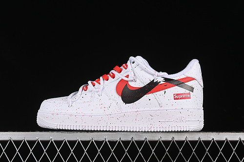 【360】[CU9225-101]-[SUPREME X AIR FORCE 1 LOW WHITE/SPEED RED/WHITE]-[WOMAN:36-39]-[MAN:40-45]