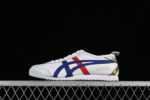 【270】[D507L-0152]-[ONITSUKA TIGER MEXICO 66 WHITE BLUE RED] -[WOMAN:36-39]-[MAN:40-45]
