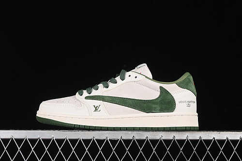 【360】[XZ1268-005]-[TRAVIS SCOTT X FRAGMENT DESIGN X AIR JORDAN 1 LOW OG SP GREY/GREEN]-[36-45]