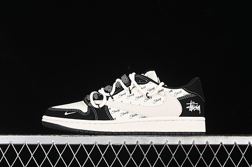 【360】[SJ0086-131]-[TRAVIS SCOTT X FRAGMENT DESIGN X AIR JORDAN 1 LOW OG SP BLACK/BEIGE]-[36-45]