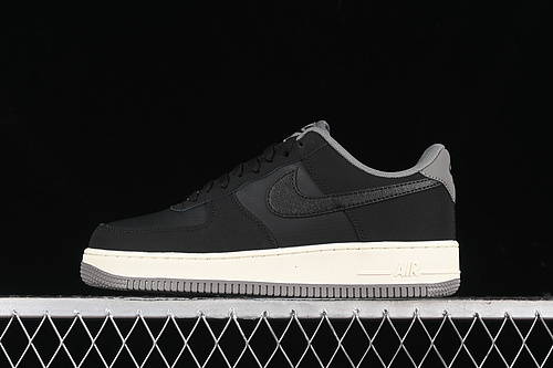 【280】[FZ5225-001]-[AIR FORCE 1 07 LOW BLACK/FLAT PEWTER/COCONUT MILK/BLACK]-[UNISEX:36-45]