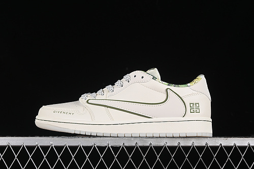 【360】[XY2688-119]-[TRAVIS SCOTT X FRAGMENT DESIGN X AIR JORDAN 1 LOW OG SP OFF WHITE/GREEN]-[36-45]