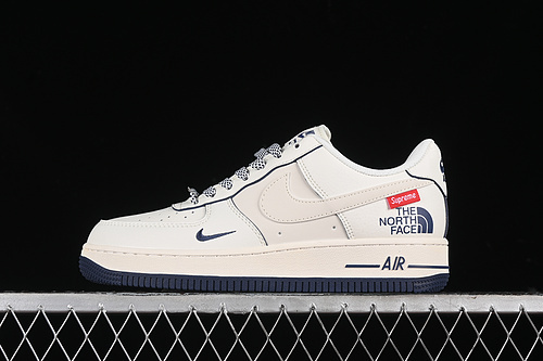 【340】[XZ1996-130]-[AIR FORCE 1 07 LOW SUPREME OFF WHITE/BLUE]-[WOMAN:36-39]-[MAN:40-45]