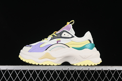 【250】[T12W331301FSP]-[FILA FUSION WHITE/YELLOW/PURPLE/GREEN]-[WOMAN:35.5-40]