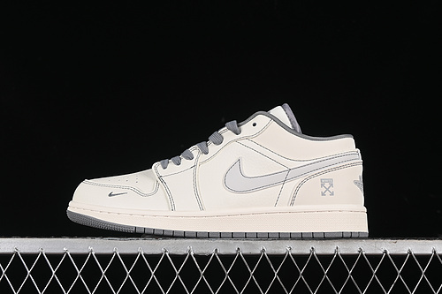 【360】[CF3688-022]-[AIR JORDAN 1 LOW OFF-WHITE WHITE/GREY]-[WOMAN:36-39]-[MAN:40-45]