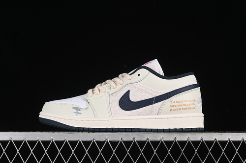 【260】[HM3711-144]-[AIR JORDAN 1 LOW WHITE/AEGEAN STORM/PALE IVORY/ARMORY NAVY]-[UNISEX:36-46]