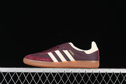【230】[ID0477]-[SAMBA W MAROON/CREAM WHITE/GOLD METALLIC]-[WOMAN:35-39]-[MAN:40-45]