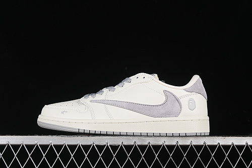 【360】[JH6088-701]-[TRAVIS SCOTT X FRAGMENT DESIGN X AIR JORDAN 1 LOW OG SP WHITE/GREY][UNISEX:36-45]