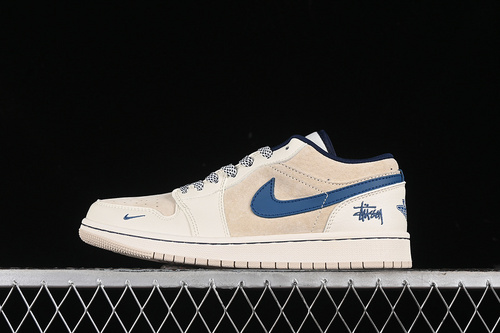 【360】[SJ9950-027]-[AIR JORDAN 1 LOW WHITE/GREY/BLUE/BROWN]-[WOMAN:36-39]-[MAN:40-45]