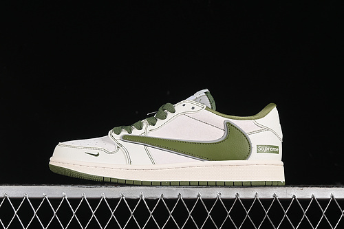 【360】[XZ2268-002]-[TRAVIS SCOTT X FRAGMENT DESIGN X AIR JORDAN 1 LOW OG SP OFF WHITE/GREEN]-[36-45]