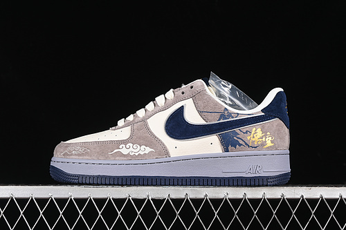 【340】[DM1688-802]-[AIR FORCE 1 07 LOW WHITE/GREY/BLUE/GOLD]-[WOMAN:36-39]-[MAN:40-45]