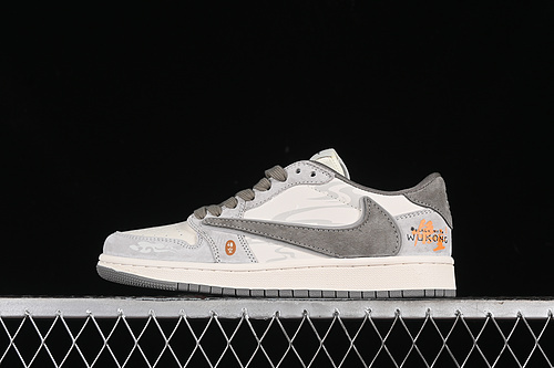 【380】[DM6688-610]-[TRAVIS SCOTT X FRAGMENT DESIGN X AIR JORDAN 1 LOW OG SP WHITE/GREY/GREEN]-[36-45]