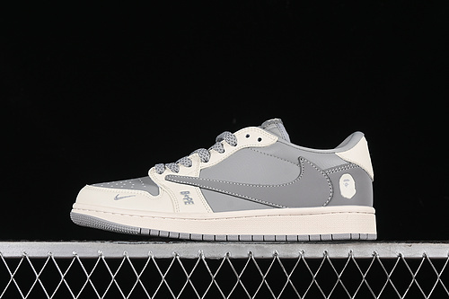 【360】[BB6511-625]-[TRAVIS SCOTT X FRAGMENT DESIGN X AIR JORDAN 1 LOW OG SP WHITE/GREY]-[36-45]