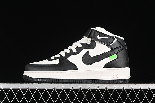 【360】[LL0222-005]-[AIR FORCE 1 07 MID BLACK/WHITE]-[WOMAN:36-39]-[MAN:40-45]
