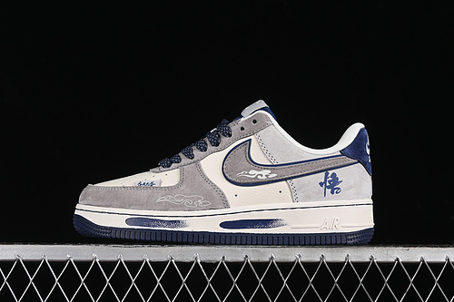【340】[DM1688-805]-[AIR FORCE 1 07 LOW WHITE/GREY/BLUE]-[WOMAN:36-39]-[MAN:40-45]
