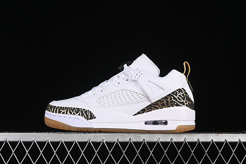 【280】[HJ9019-100]-[JORDAN SPIZIKE LOW WHITE/BLACK/METALLIC GOLD]-[WOMAN:35.5-39]-[MAN:40-46]