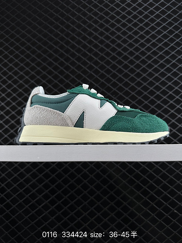 The 220 New Balance MS327 retro casual sports running shoes feature a deconstructive design on the s