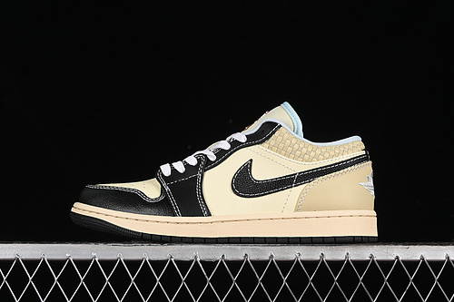 【320】[HQ3437-101]-[AIR JORDAN 1 LOW COCONUT MILK/BLACK/MUSLIN/TEAM GOLD/GLACIER BLUE]-[MAN:40-46]
