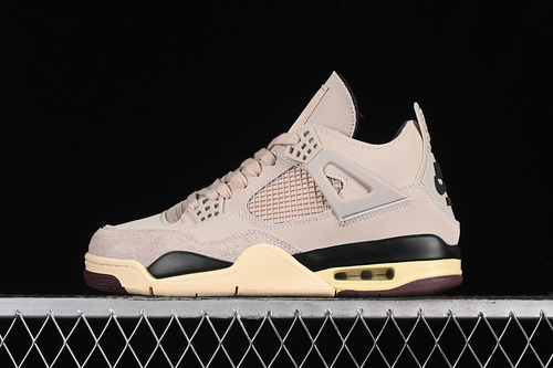 【350】[FZ4810-200]-[A MA MANIÉRE X WMNS JORDAN 4 RETRO FOSSIL STONE/METALLIC PEWTER/BURGUNDY CRUSH]