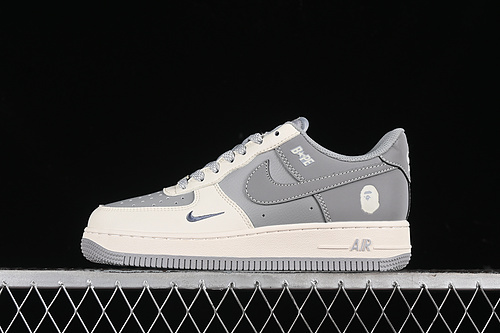 【340】[BB6566-207]-[AIR FORCE 1 07 LOW BAPE OFF WHITE/GREY]-[WOMAN:36-39]-[MAN:40-45]